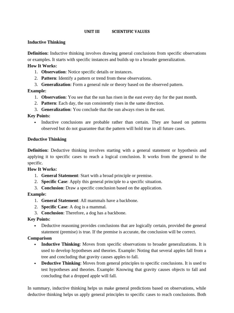 UNIT-III | PDF | Hypothesis | Inductive Reasoning