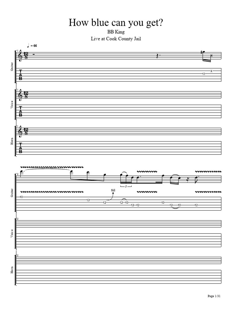 B b king how blue can you get pdf guitars celtic musical