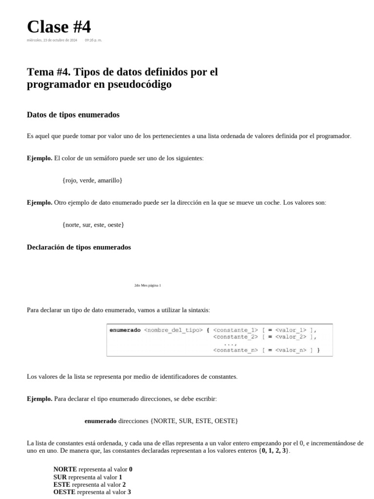 Clase #4 | PDF | Variable (informática) | Programación de computadoras