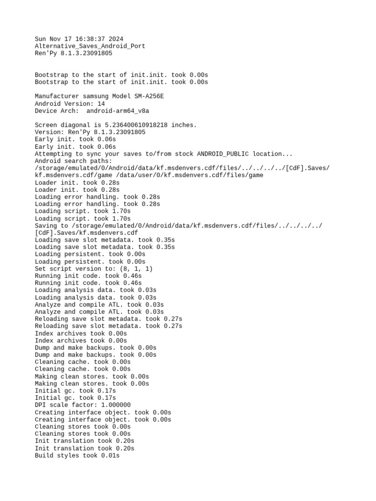 Ren'Py 8.1.3 Error Log Analysis | PDF | Booting | Computer Science