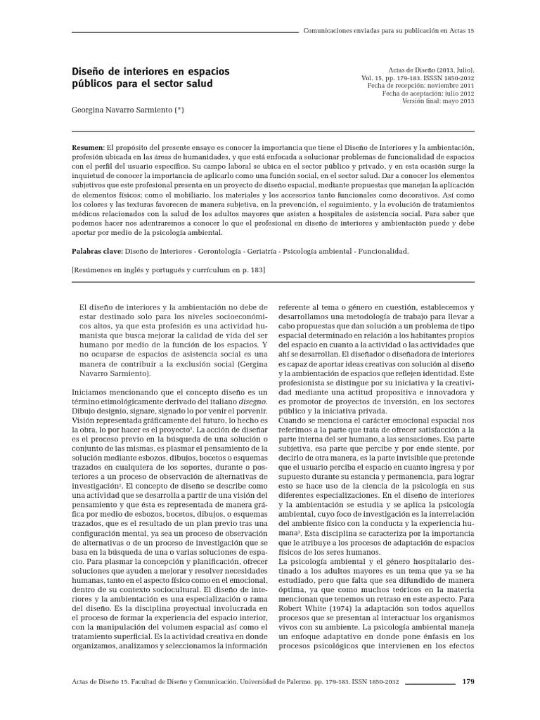 Diseño de Interiores en Salud Pública | PDF | Gerontología | Vejez