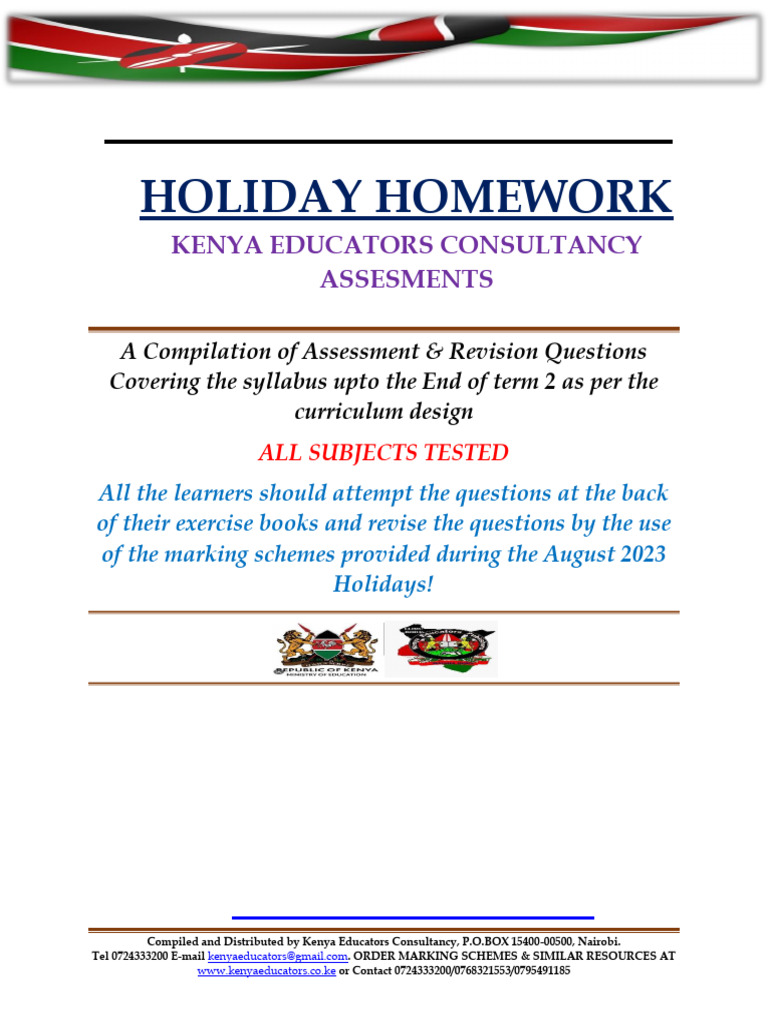 Grade 2 Endterm 2 Holiday Assignment Booklet | PDF | Foods | Toothbrush