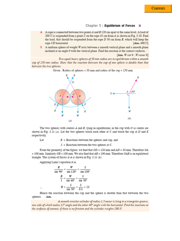 Equilibrium of Forces in Mechanics | PDF | Sphere | Force