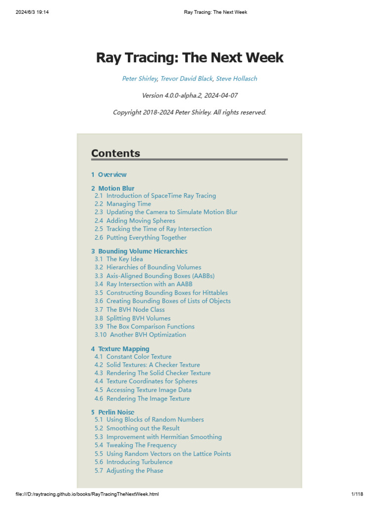 02.ray Tracing - The Next Week | PDF | Texture Mapping | Rendering ...