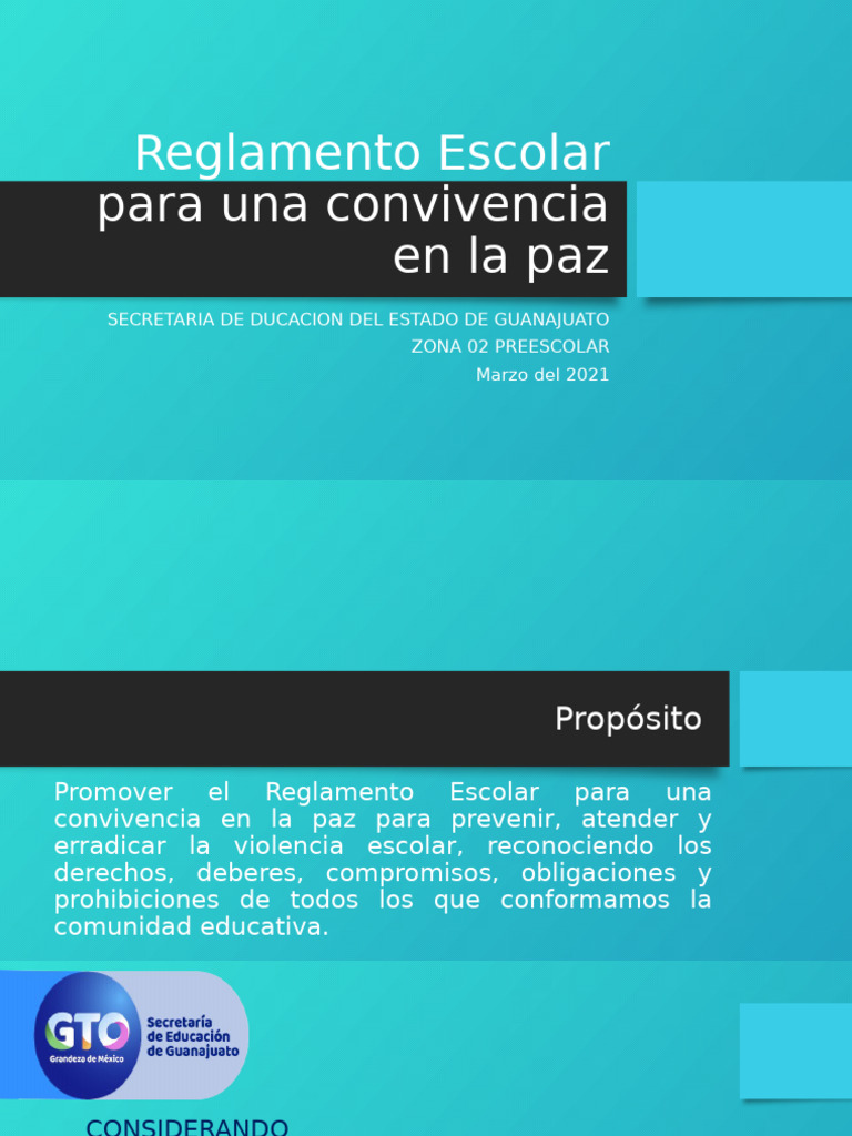 Reglamento Escolar para la Paz en Guanajuato | PDF | Violencia ...