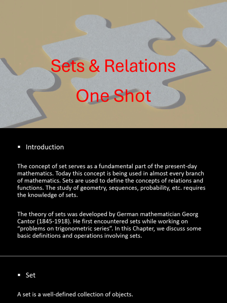 Sets and Relations One Shot - Maths Made Easy by Pavankumar Jyotiram ...