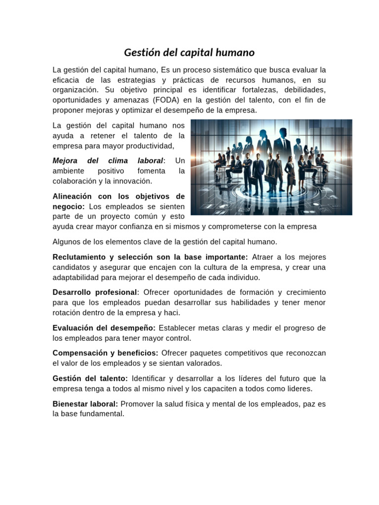 Gestión Del Capital Humano | PDF