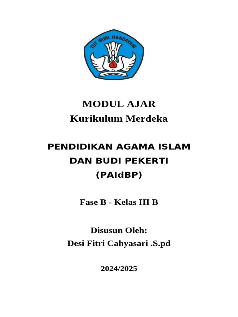 Modul Ajar Pai Kelas 3 Rev Pdf