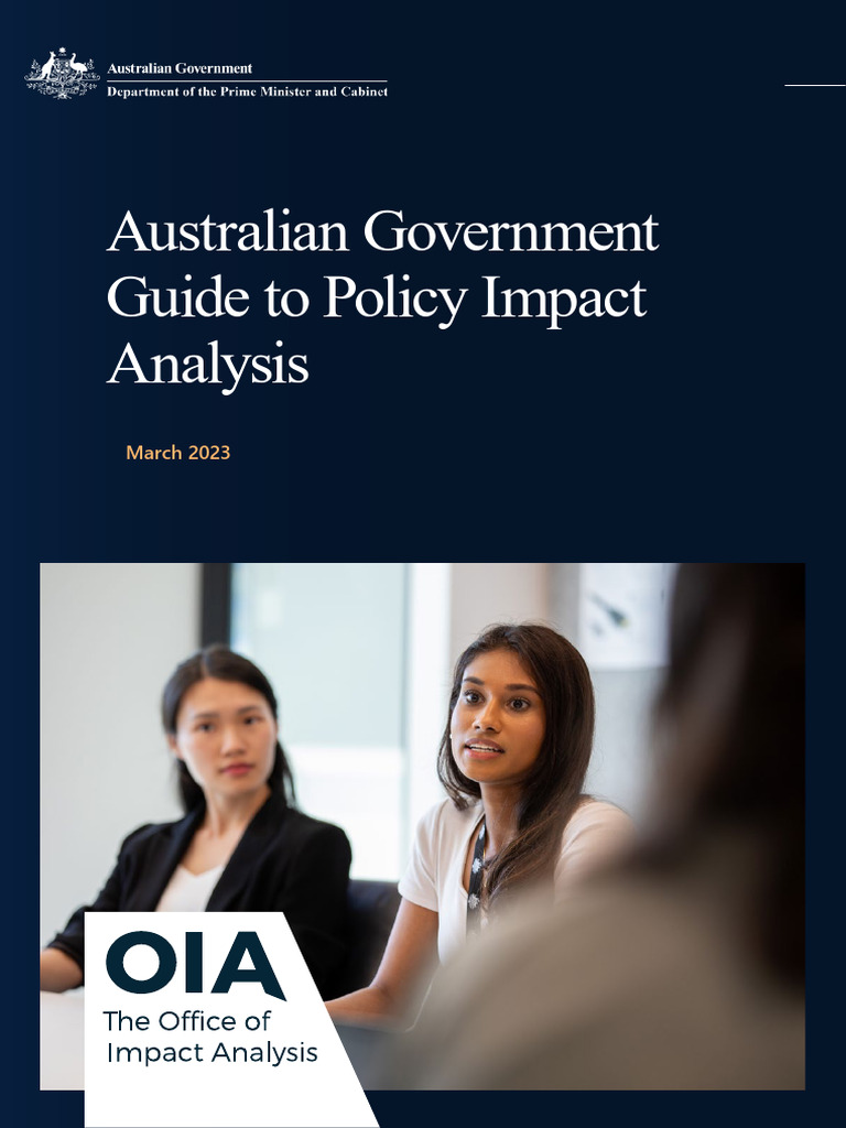 Australian Guide to Policy Impact Analysis | PDF | Externality | Policy