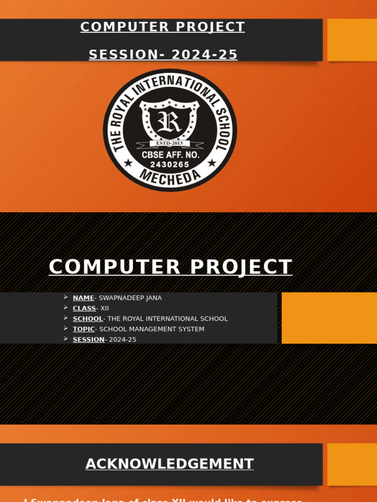 School Management System Project 2024 | PDF | Class (Computer ...