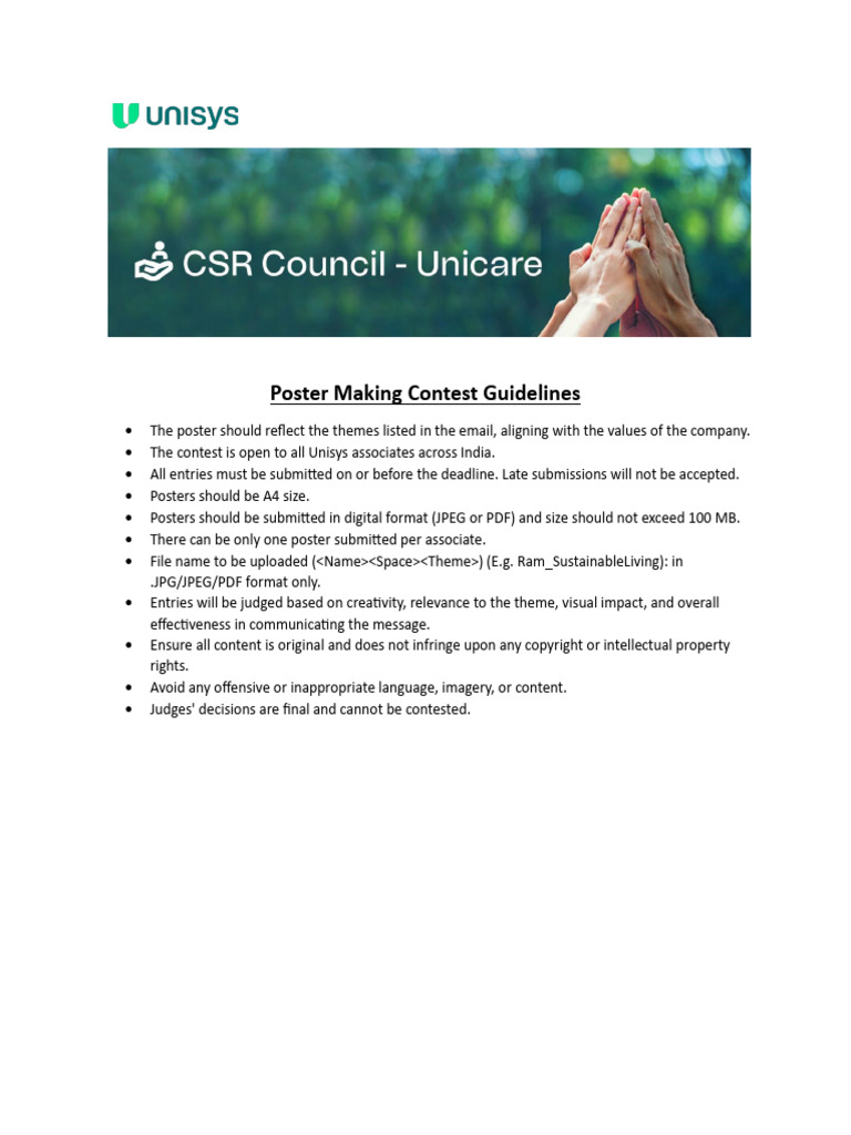 Poster Making Contest Guidelines Pdf