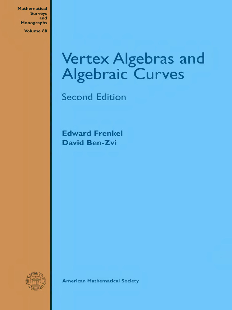 Vertex algebras and algebraic curves edward frenkel david ben zvi z