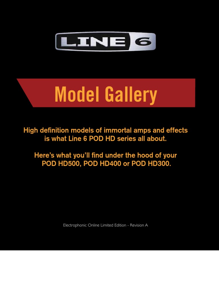 POD HD Model Gallery (Rev a) - English | Equalization (Audio) | Audio  Engineering