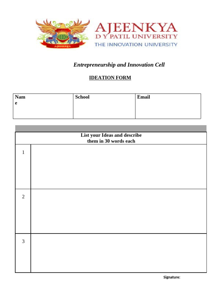 I - Problem Identification Form | PDF