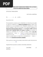 Modelo Carta Hora De Lactancia - 2020 idea e inspiración