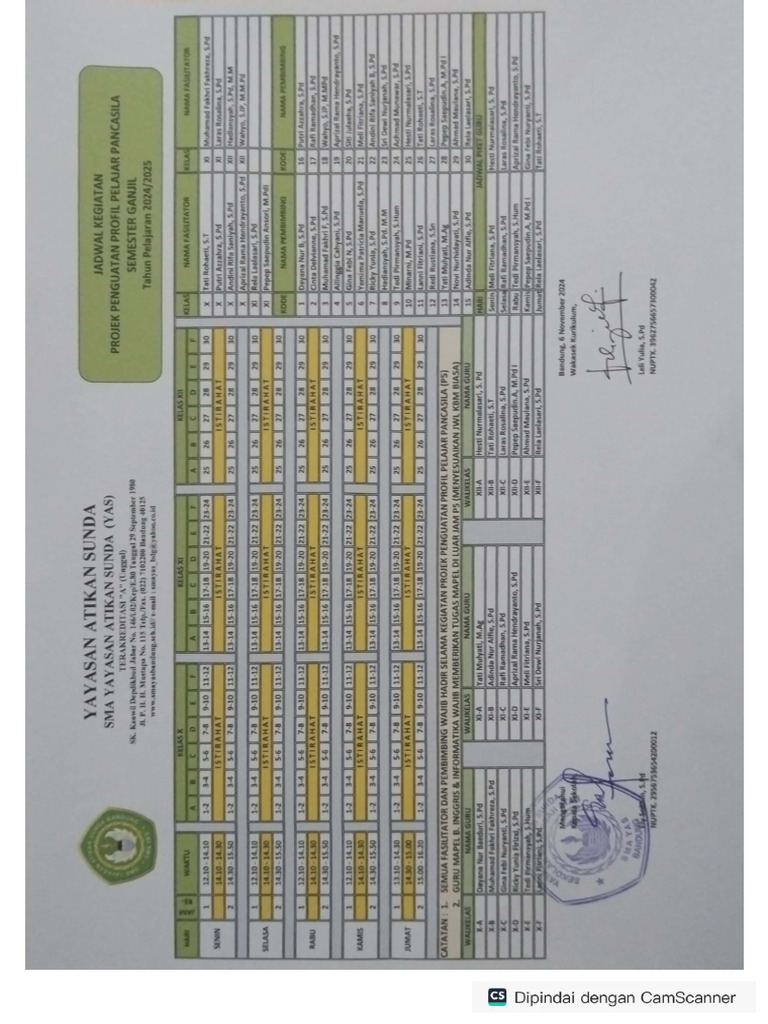 Jadwal Kegiatan P5 Pdf