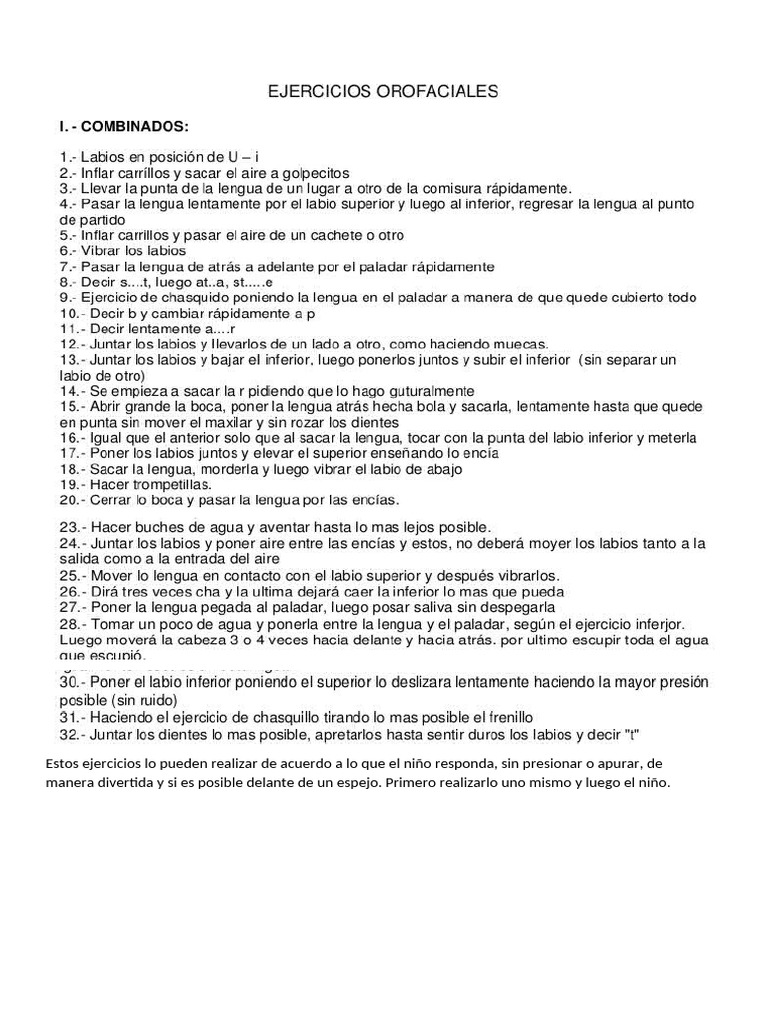 Ejercicios para El Niño | PDF
