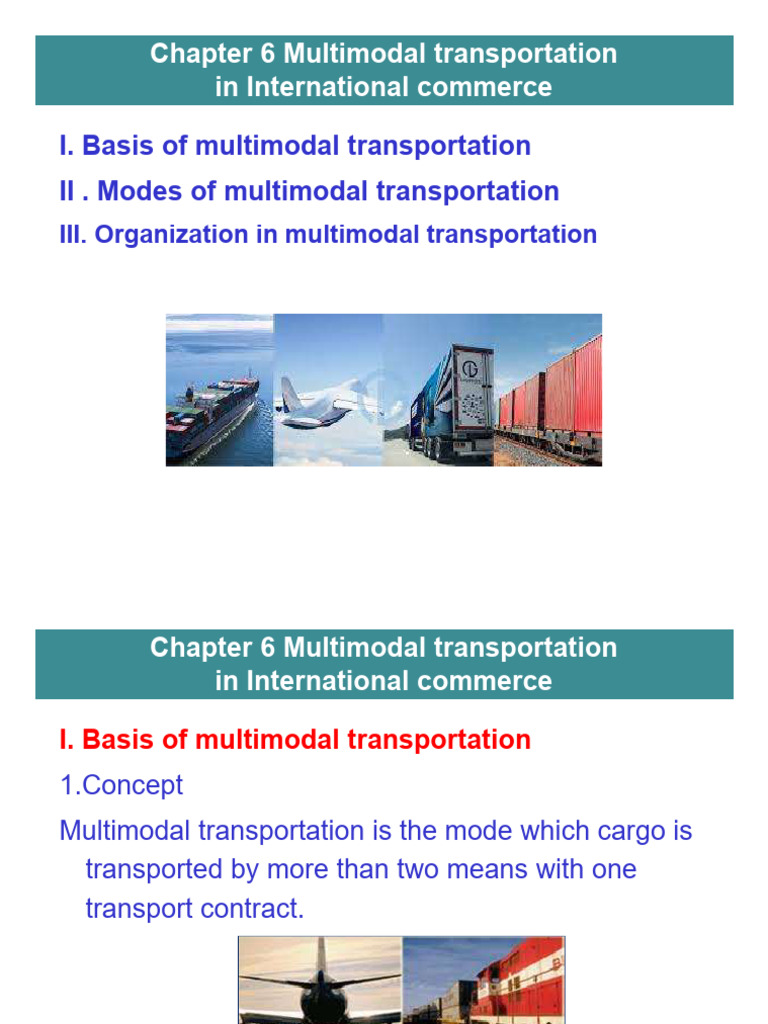 Chapter 6. Multimodal Transportation in International Commerce | PDF ...