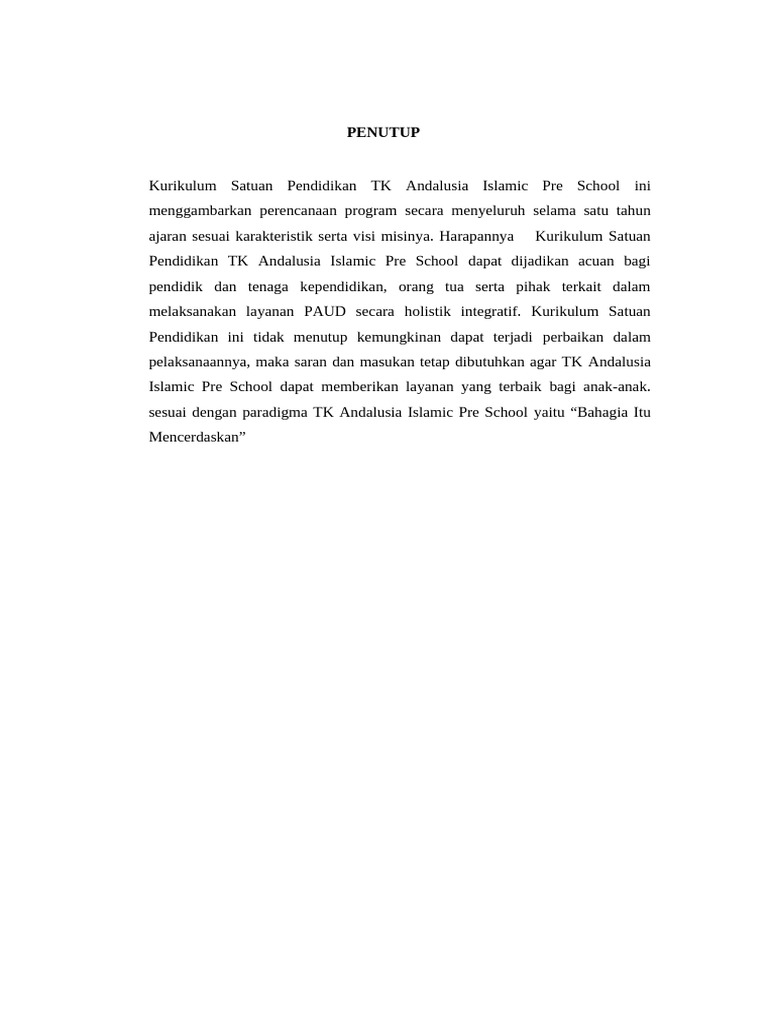 Kurikulum TK Andalusia 2024-2025 | PDF