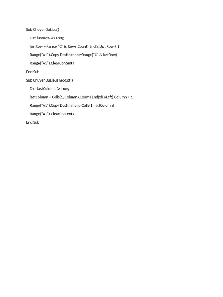 Excel VBA Data Transfer Scripts | PDF