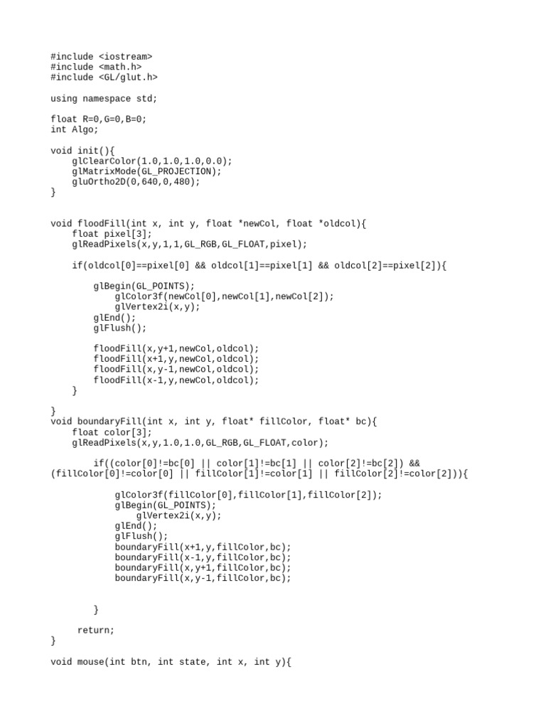 Polygon Fill | PDF | Computer Programming | Computer Science