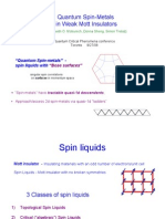 MPA Fisher et al- Quantum Spin-Metals in Weak Mott Insulators