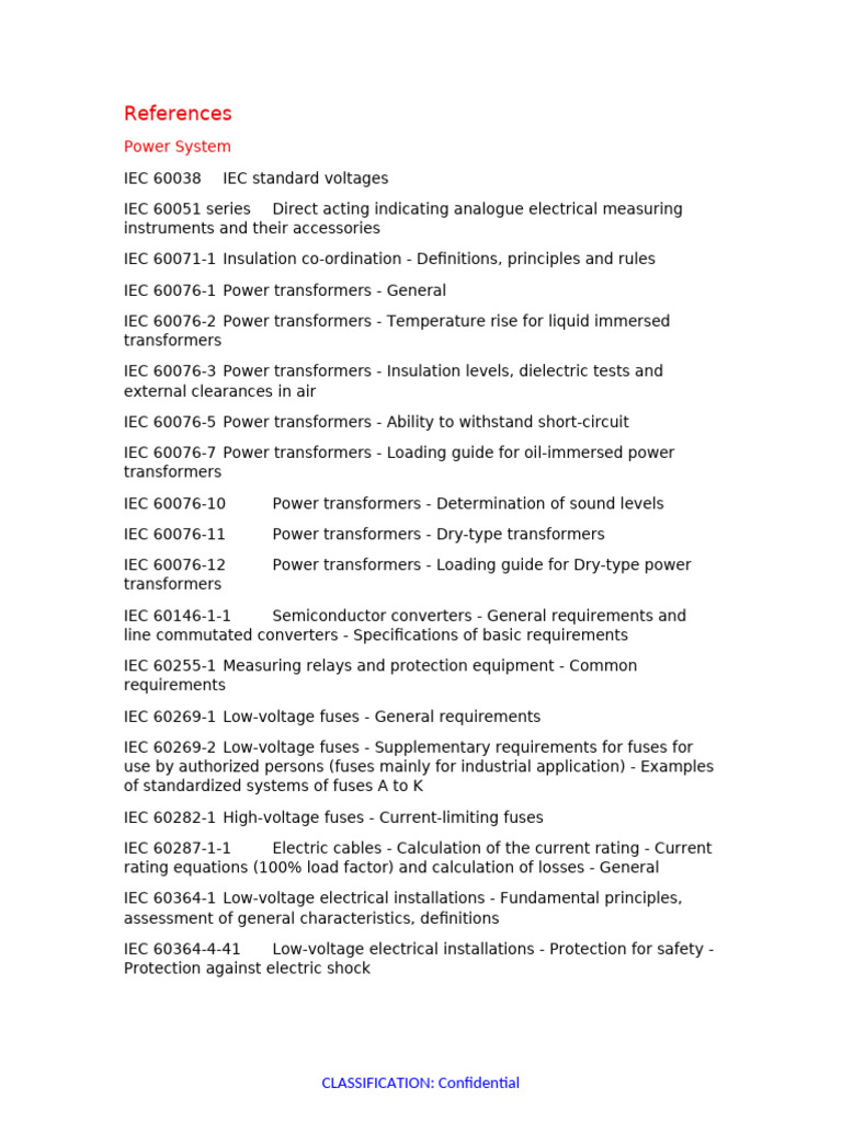 IEC Standards for Electrical Installations | PDF | High Voltage ...