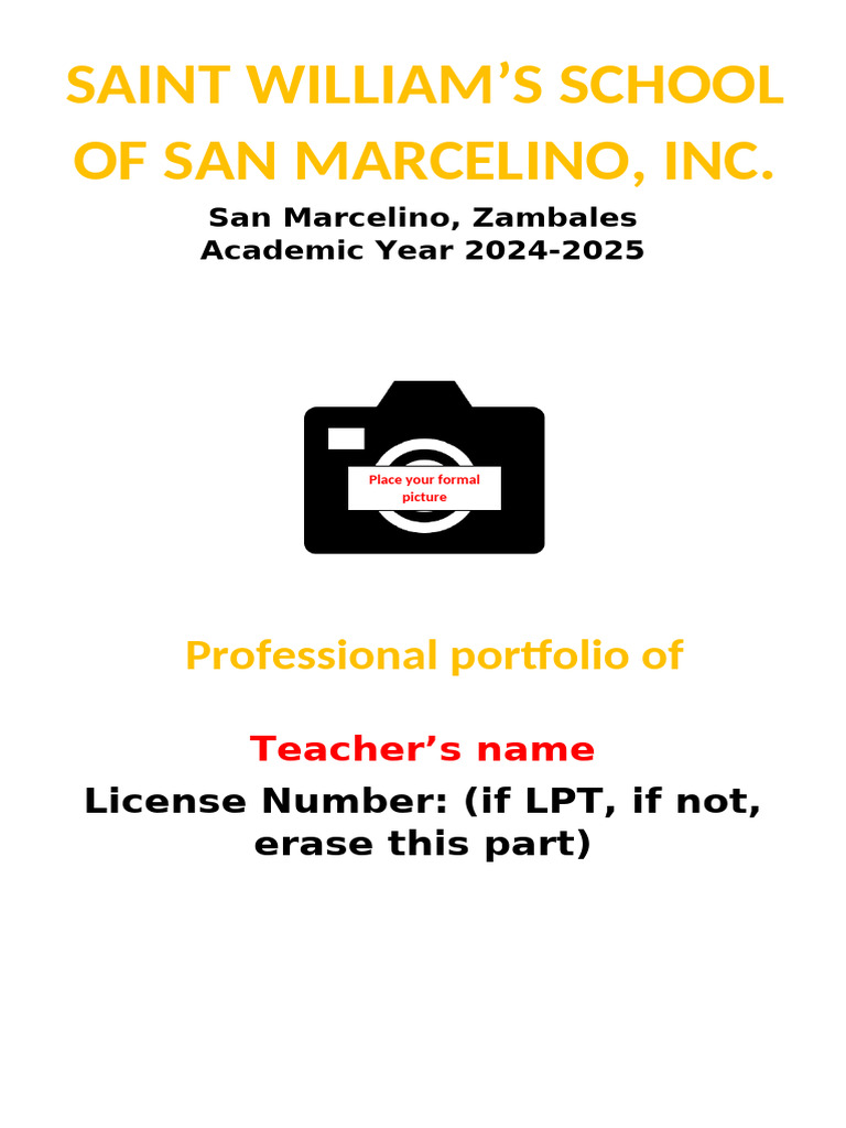 Teacher Portfolio for San Marcelino School | PDF