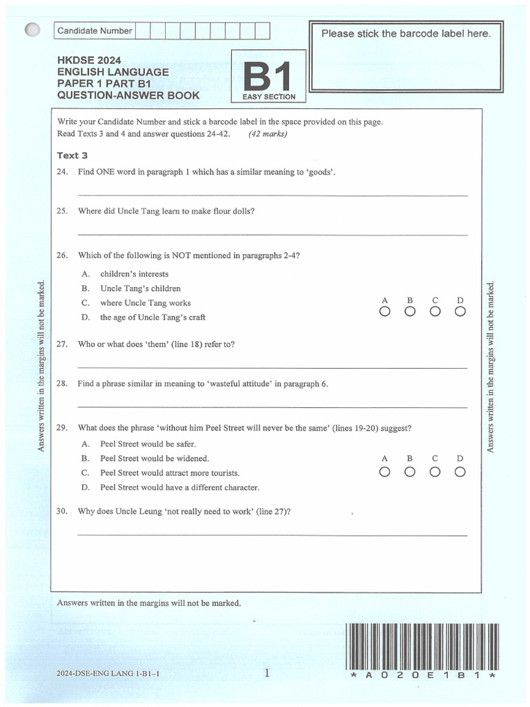 QAB - Part B1 | PDF