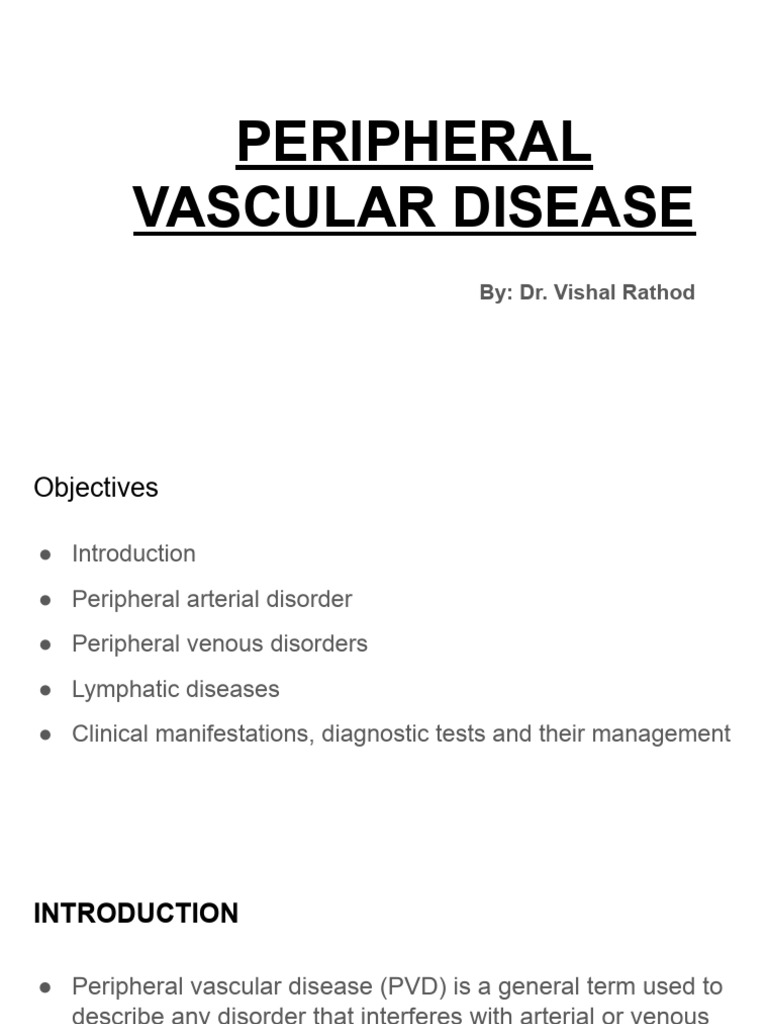 Understanding Peripheral Vascular Disease | PDF | Vein | Thrombosis