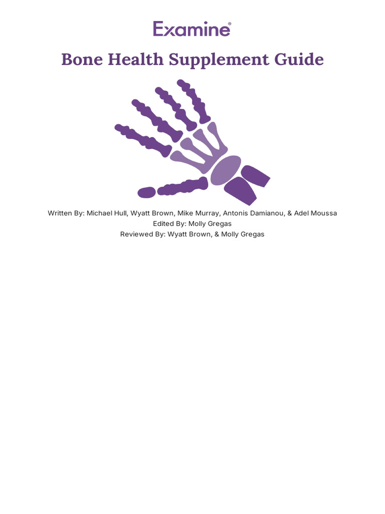 Supplement-Guide-Bone-Health | PDF | Vitamin D | Osteoporosis