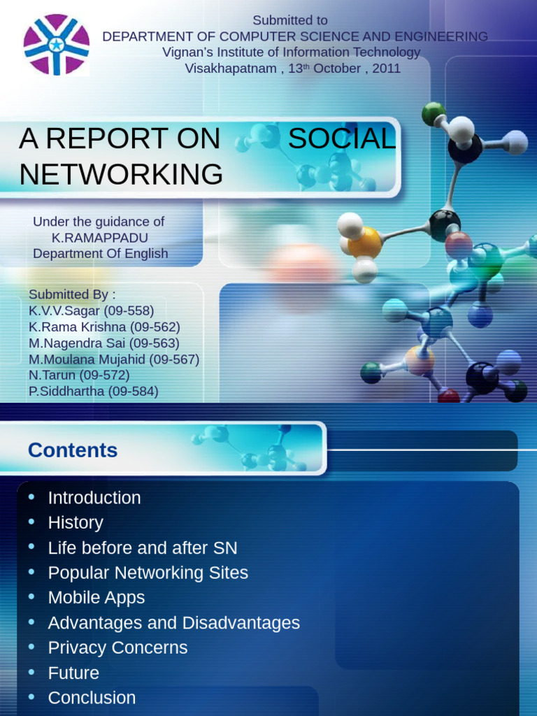 Technical Report On Social Networking | PDF | Social Networking Service ...