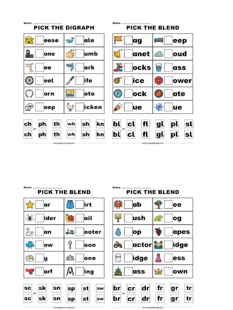 Diagraph Worksheet | PDF