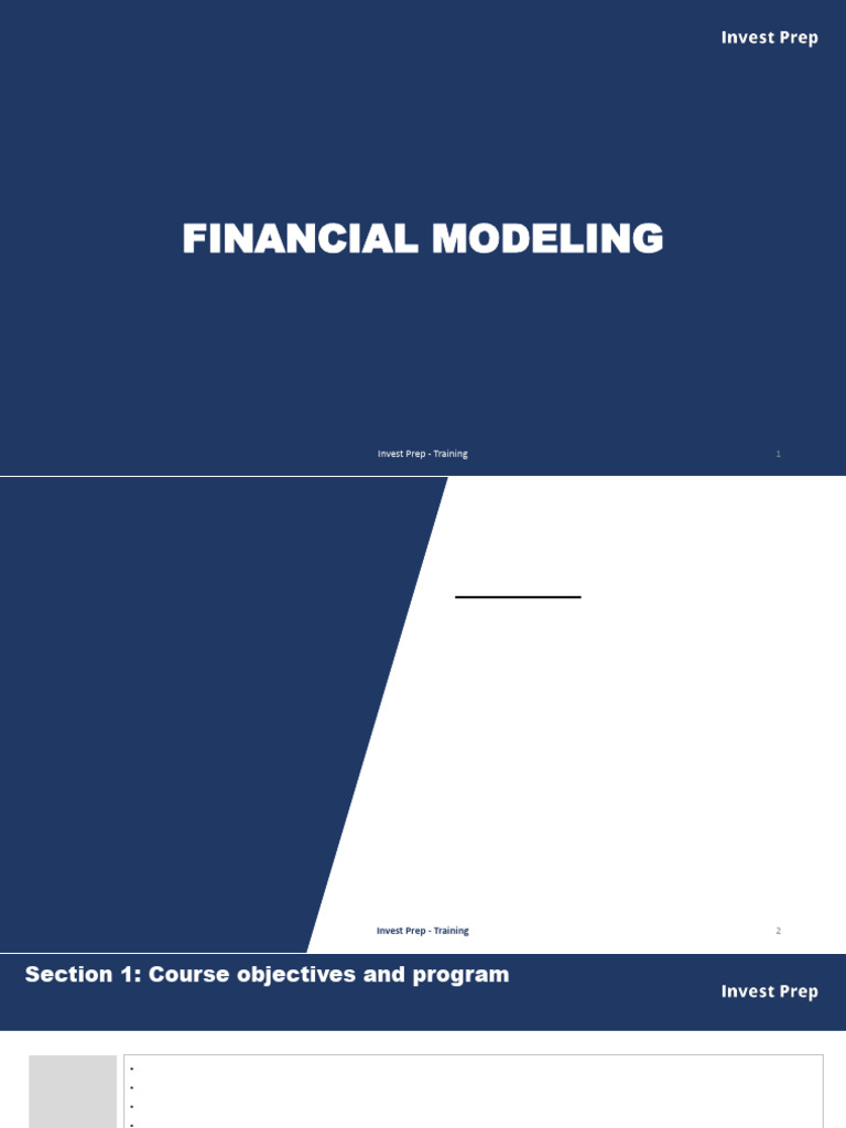 Financial Modeling Course - Invest Prep | PDF | Financial Modeling ...
