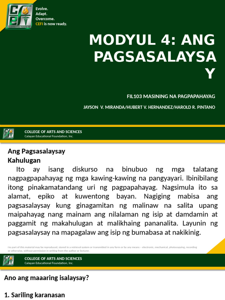 Aw826u6uc - Aralin 4 Ang Pagsasalaysay | PDF