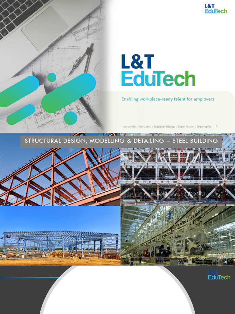 Steel Detailing for G+1 Structure Design | PDF | Truss | Geotechnical ...