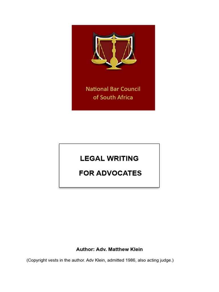 Legal Writing Guide for Advocates | PDF | Appeal | Criminal Procedure ...