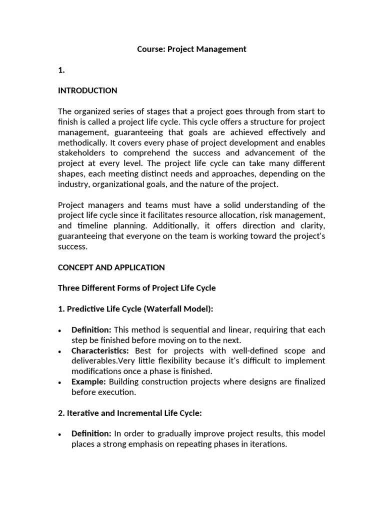 PROJECT MANAGEMENT COURSE PDF visual data 5
