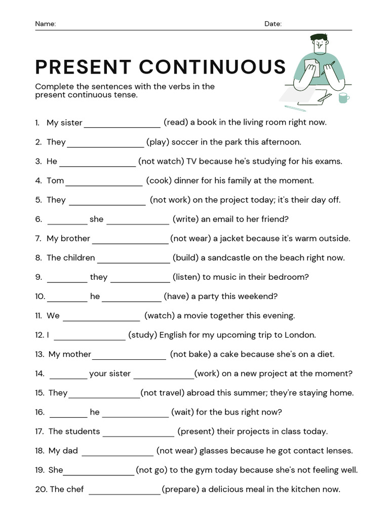 Present Continuous Tense | PDF