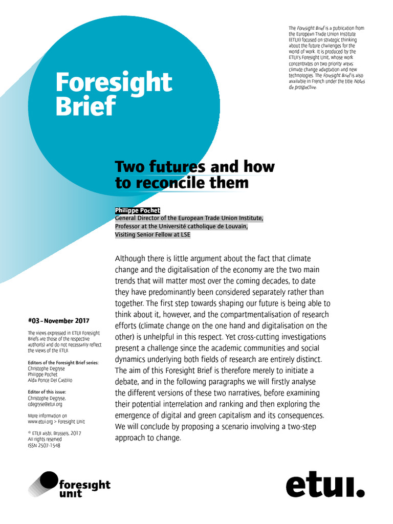 Foresight Brief - 03 - EN-2 | PDF | Climate Change | Capitalism