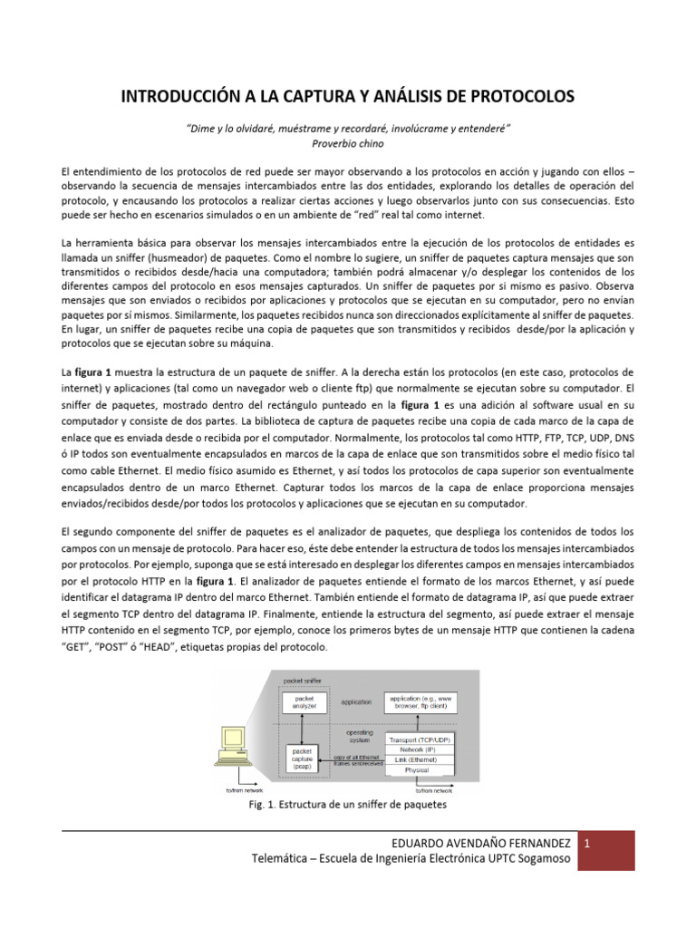 Lab1 Analizador de Protocolos Wireshark 2024 | PDF | Protocolo de ...