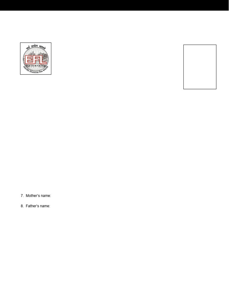 Application Forms Foreign Students BA MA PHD 2023 24 | PDF | Passport ...