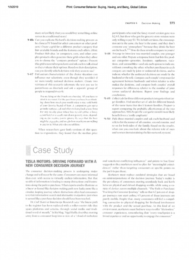 Case Study 11. Decision Making - Tesla | PDF