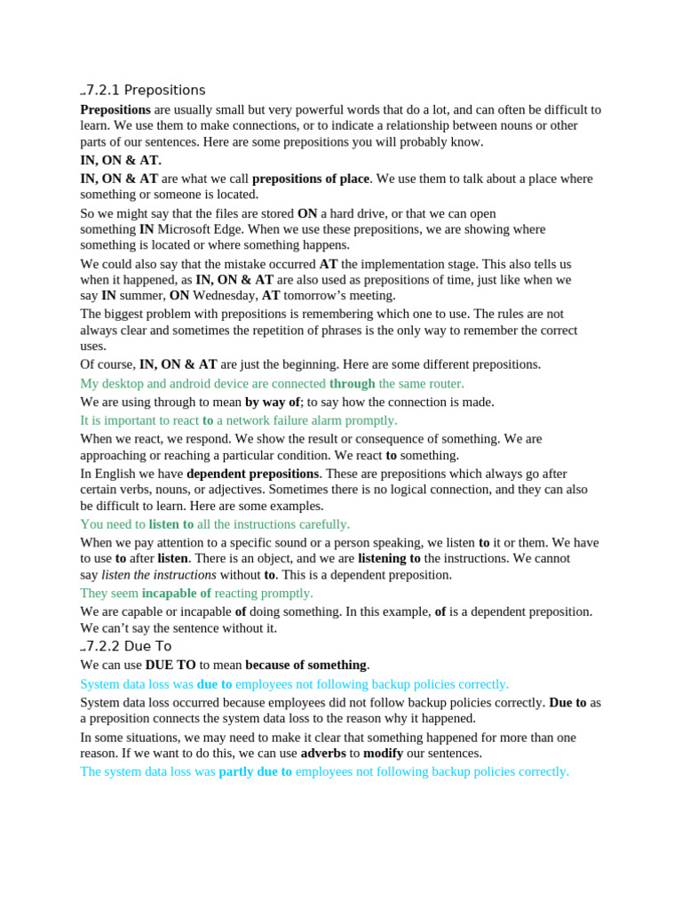 PREPOSITION | PDF | Preposition And Postposition | Noun