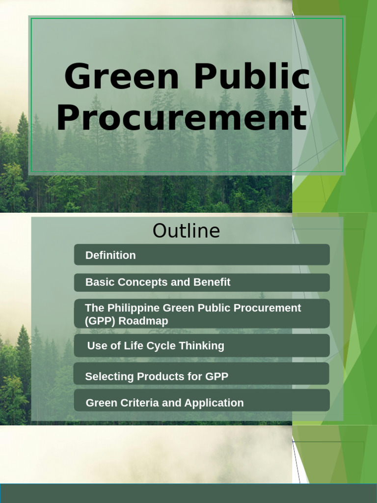 Philippine Green Public Procurement Guide | PDF | Life Cycle Assessment ...