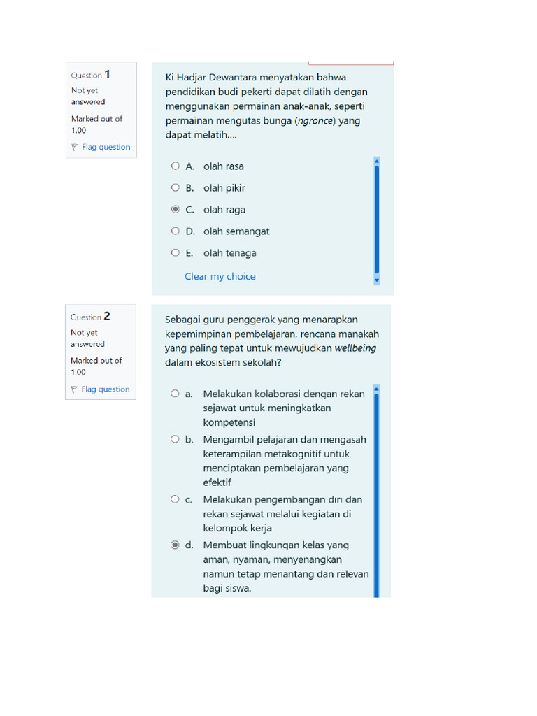 Pre Test Modul 1.1 | PDF
