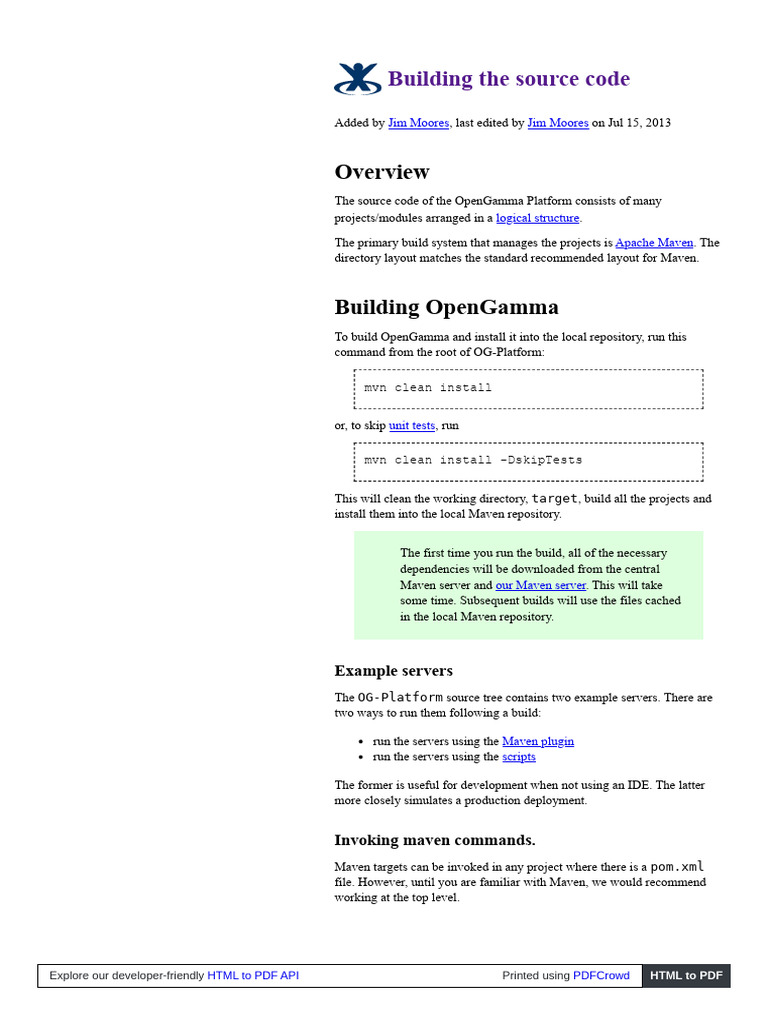 Web Archive Org Web 20130904021304 HTTP Docs Opengamma Com D | PDF ...