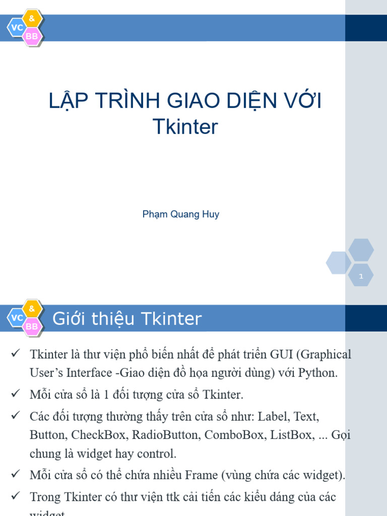 C2 - Tkinter-Phần 1 | PDF