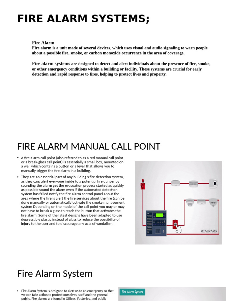 Fire Alarm Systems Overview and Types | PDF | Smoke | Sensor