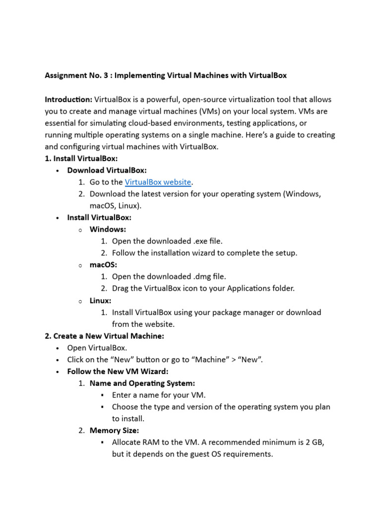 VirtualBox VM Setup Guide | PDF | Virtual Machine | Operating System